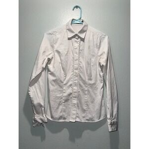 The Limited White Long Sleeve Button Down Shirt Collared Fitted, Vintage, Small